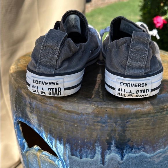 Converse Grey and White Low-Top Sneakers with Canvas Upper - Picture 3 of 8